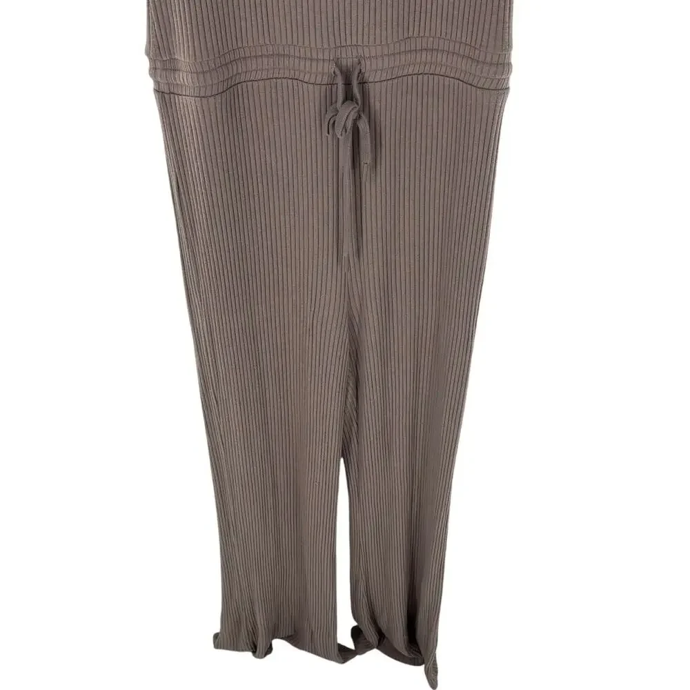 Beyond Yoga Birch Brown Jetsetter Sleeveless V Neck Jumpsuit